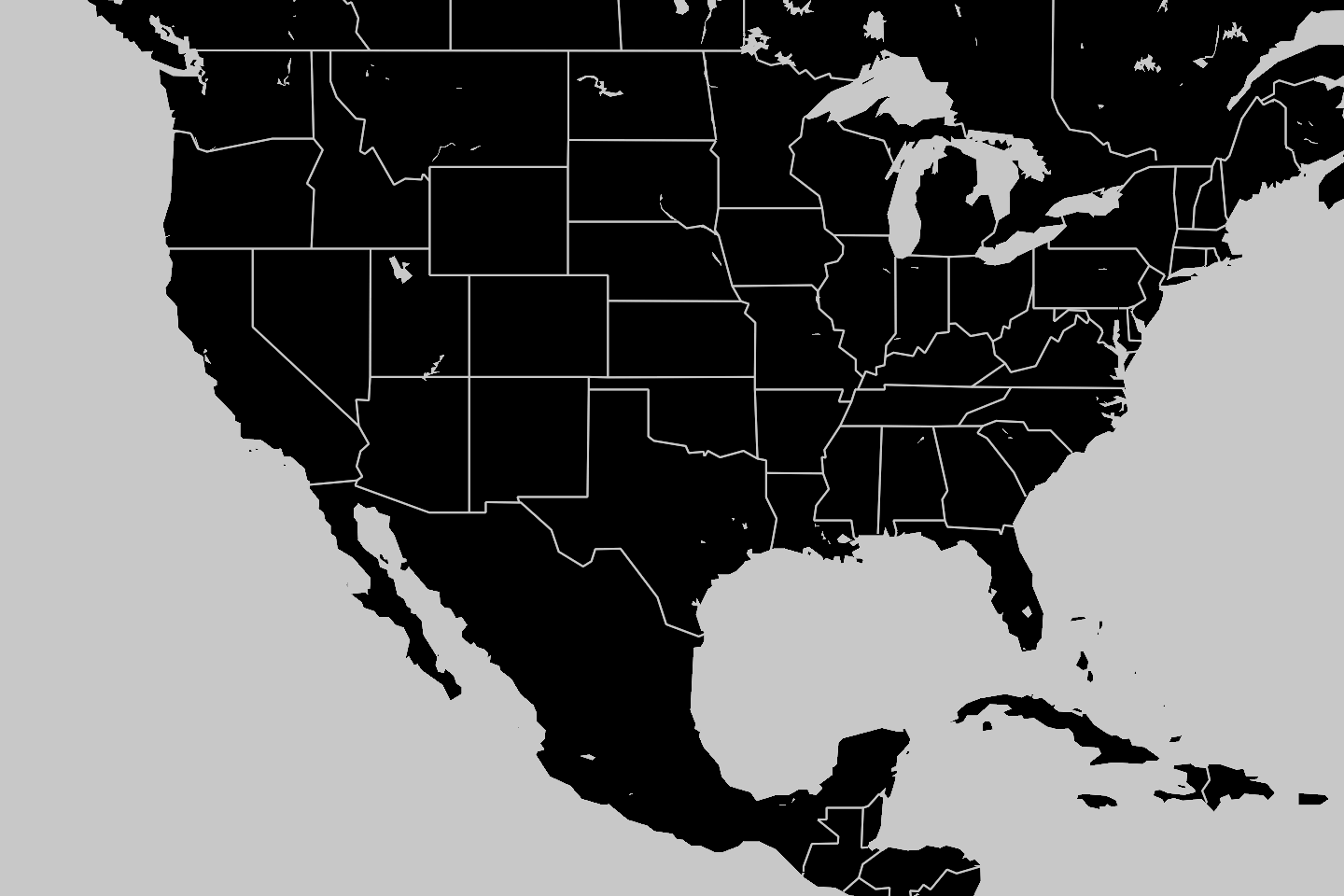 Map of North America
