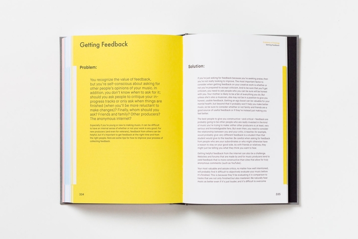 The book open to the Getting Feedback chapter